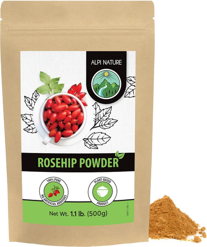 Alpi Nature Rosehip Powder 1.1 lb 500g, Dried and Ground Rosehips