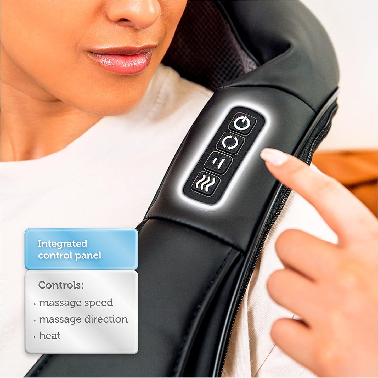 COMFIER Cordless Neck and Shoulder Massager with Heat, Wearable 4D Shiatsu Deep Tissue Kneading for Desk Workers and Drivers, Hands-Free Straps, FSA Eligible HSA Gift