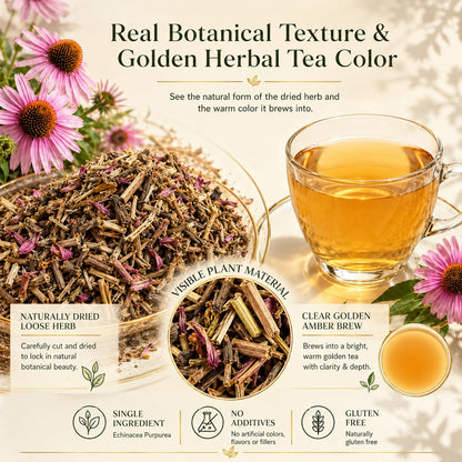 WOTIHA Dried Echinacea Herb 136g (4.8 oz), Echinacea purpurea Loose Leaves for Herbal Tea