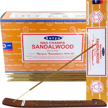 TRUMIRI Incense Stick Holder Bundle with Satya Sai Baba Nagchampa 250g Bulk Incense Sticks Nag Champa Agarbatti - Pack of 1 (Approx 250 Insence-Sticks)