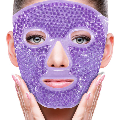 ZNÖCUETÖD Cold Face Ice Mask Facial Ice Pack, Hot Cold Compress for Face