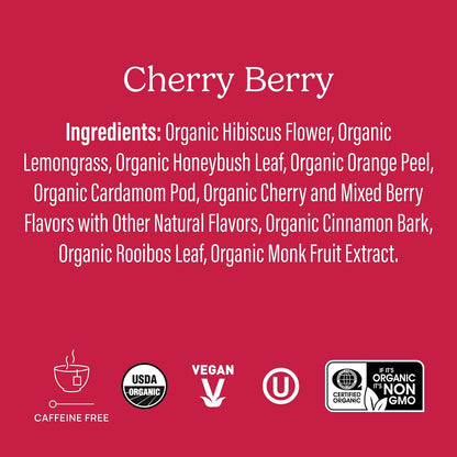 Yogi Cherry Berry Fruit Tea, 16 Tea Bags (4 Pack)