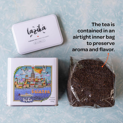 Lazika Loose Leaf Tea Set, Black Tea, Green Tea, Earl Grey, Tea Gift Set, 3.35 Oz (Pack of 3)