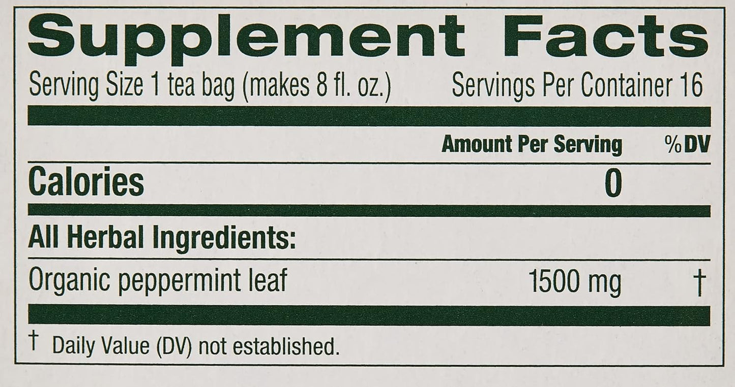 Traditional Medicinals Tea Peppermint Organic, 16 ct
