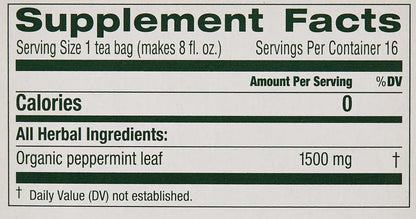 Traditional Medicinals Tea Peppermint Organic, 16 ct