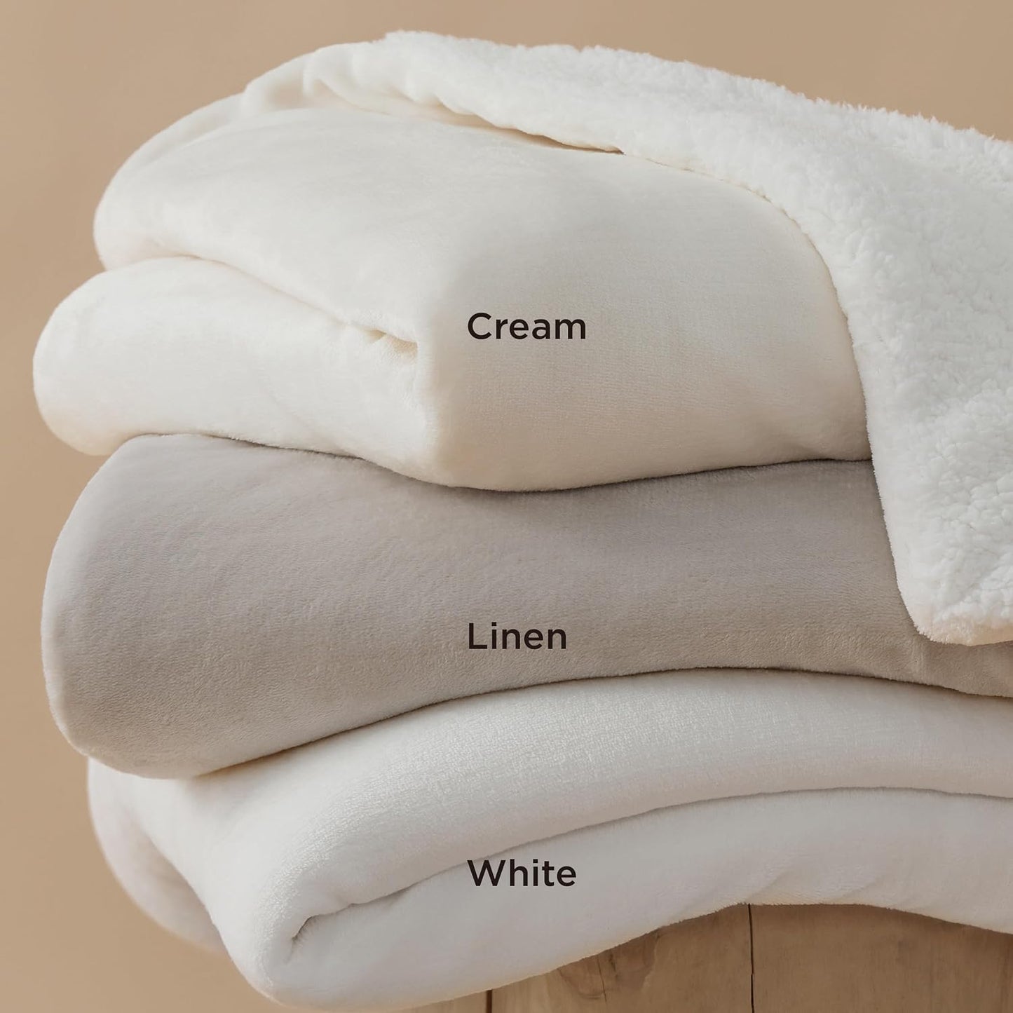 Bedsure GentleSoft Sherpa Fleece Throw Blanket for Couch, Non-Heated, Thick & Warm Cozy Blanket for Winter, Soft Fuzzy Plush Throw Gifts for Women and Men, Grey, 50x60 Inches
