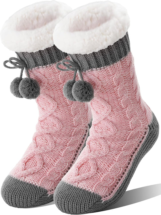 Welwoos Womens Slipper Fuzzy Grips Socks Fluffy Winter Warm Thick Thermal Cozy Plush Non Slip Cabin Soft Fleece Socks