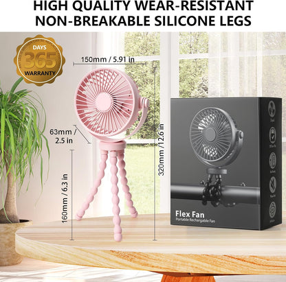 snawowo Mini Handheld Personal Portable Fan, Baby Stroller Fan