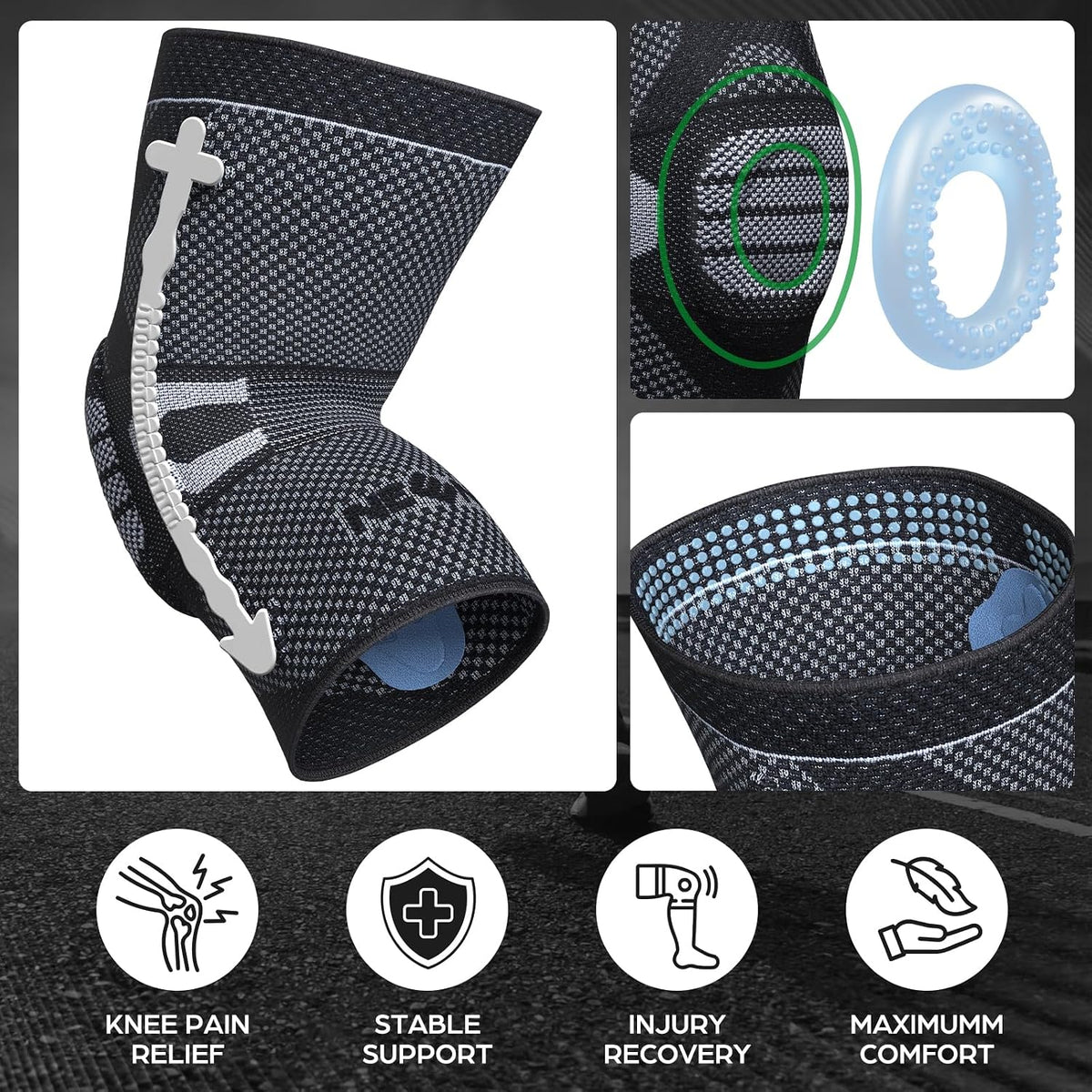 NEENCA Professional Knee Brace, Medical Knee Support for Women & Men Relief