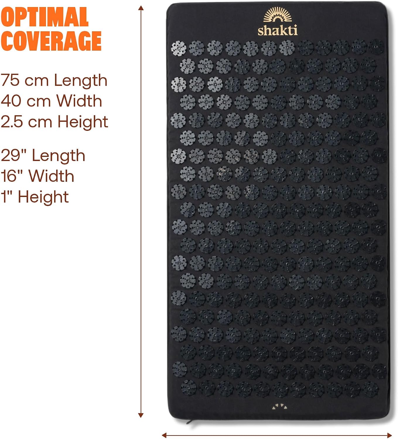 ShaktiMat Acupressure Mat for Relaxation, Massage Muscles, Aid Sleep & Unlock Inner Tension, Similar to Acupuncture, No Needles Required