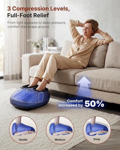 KNQZE Shiatsu Foot Massager with Heat, Compression, Deep Kneading Foot Massage for Plantar Fasciitis Relief, Remote Control, Multi Massage Modes, Auto Shut-Off Timer, FSA Eligible, Gifts for Women Men