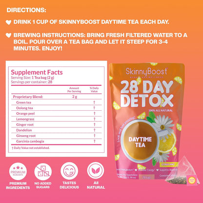 Skinny Boost Detox Tea Kit - Slimming Tea for Weight Loss & Bloating