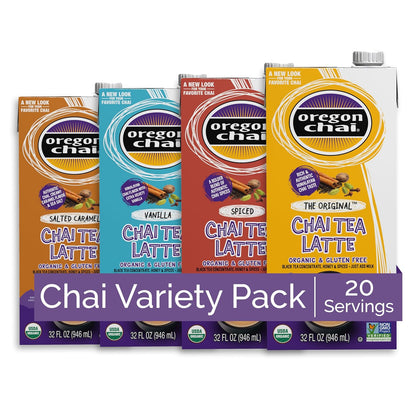 Oregon Chai Sugar Free Chai Concentrate, 32 Fluid Ounce (Pack of 6)