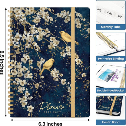 Planner 2026-2027, Jul 2026-Jun 2027 Academic Monthly & Weekly Planner - Colors B