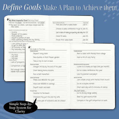 Goal Crazy Undated Planner – 90 Day Guided Journal & Productivity Organizer, A5 Daily & Weekly Planner with Goal Setting, Habit Tracker, To Do List, Academic & Work Calendar, Leather Hardcover - Black