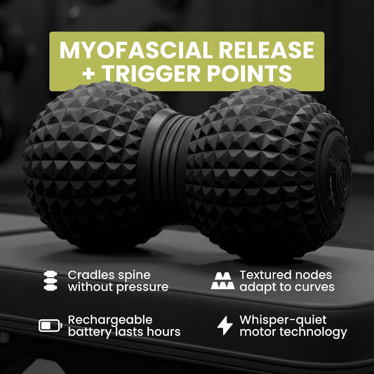 Peanut Massage Ball, Vibrating Muscle Roller for Back & Spine