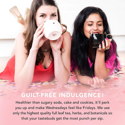 Pinky Up Loose Leaf Tea Sampler Set - Calorie Free Single Serving Loose Leaf Herbal Tea Variety Gift Pack, 15 Pouches