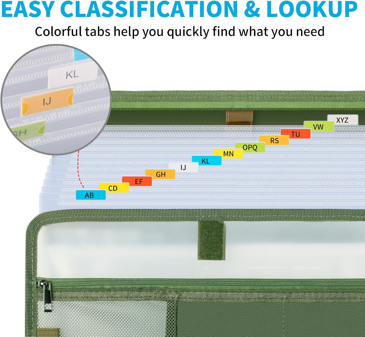 Important Document Organizer with Lock, Fireproof Accordion File Organizer
