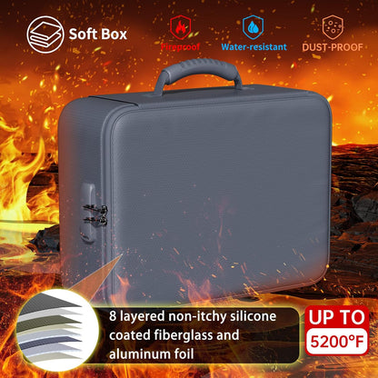 DocSafe 5200°F Fireproof Document Organizer Box with Lock, Heat Insulated