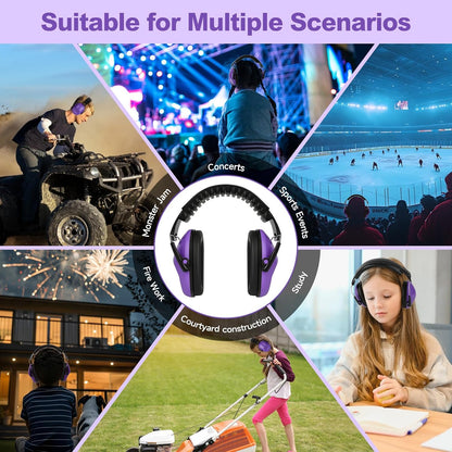 Floriogra Noise Cancelling Headphones for Kids, Kids Ear Protection 28dB SNR Noise Reduction Ear Muffs for Toddler/Children, Hearing Protection for Monster Jam, Concerts, Fireworks