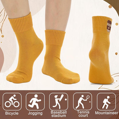 Eurzom 10 Pairs Socks Womens Crew Elastic Ankle Length Cotton Socks Aesthetic Cute Lightweight Low Cut Gifts for Women - Colors B