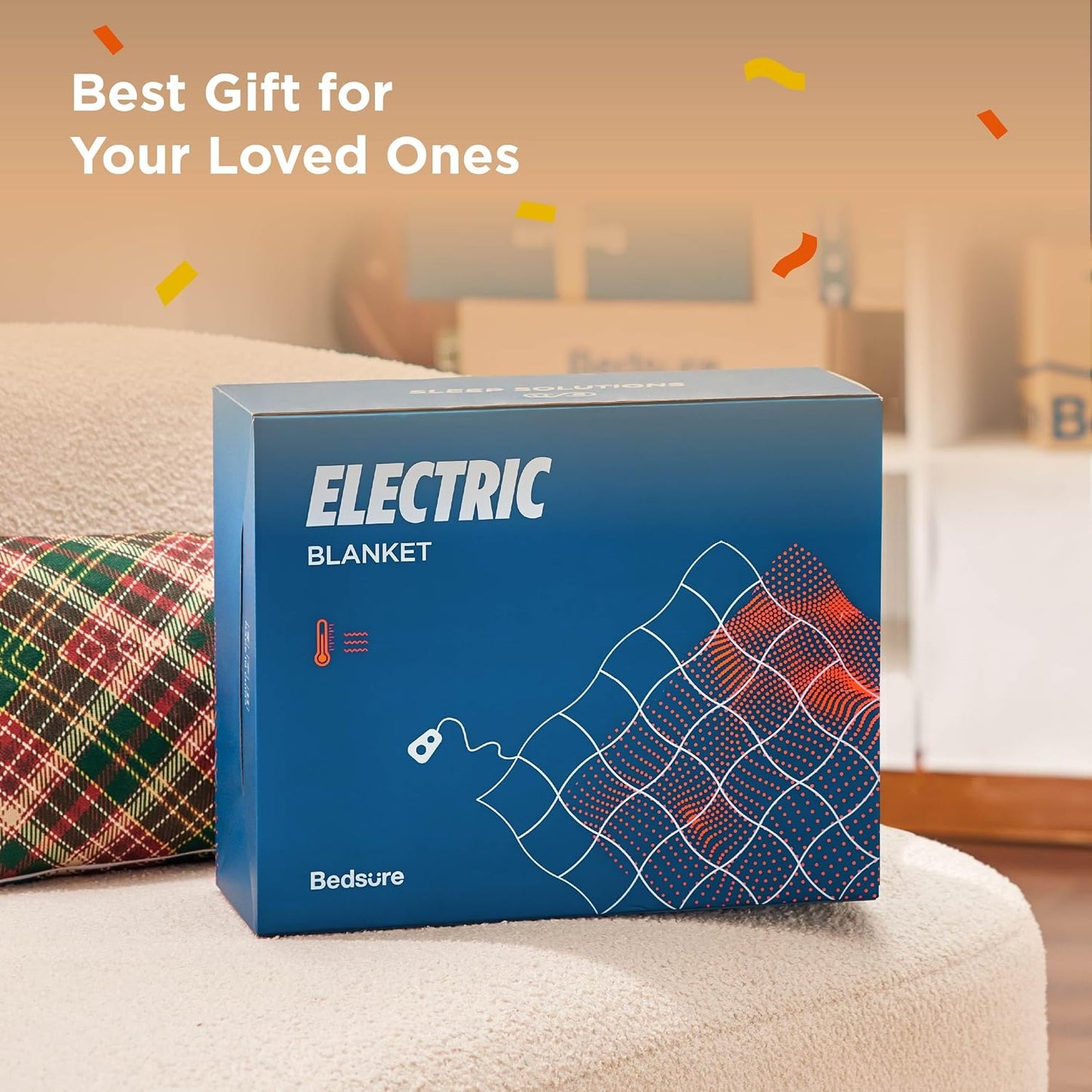 Bedsure Heated Blanket Throw Blanket with Preheat Function - Fast Heating Electric Blanket, Soft Flannel Throw with 6 Time Settings(Up to 10H), 6 Heating Settings, Gifts for Grandma (50"x60", Cream)