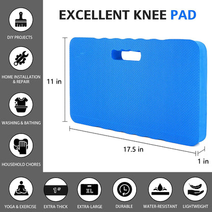 HOOPLE Extra Thick Kneeling Pad, Soft Foam Kneeling Cushion, Waterproof Gardening Knee Pads, Lightweight Knee Mat for Bathing, Workout Supplies, Exercise Yoga, Garden Work Gifts 17.5 x 11x 1 in, Blue