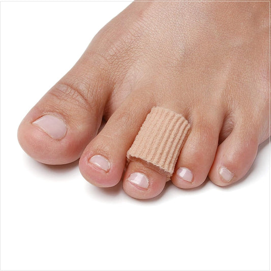 NatraCure Gel Toe Protectors - Reusable Covers for Women and Men, Bandages, Pads, Sleeves for Ingrown Toenails, Corns, Blisters, Plantar Warts - 12 Pack