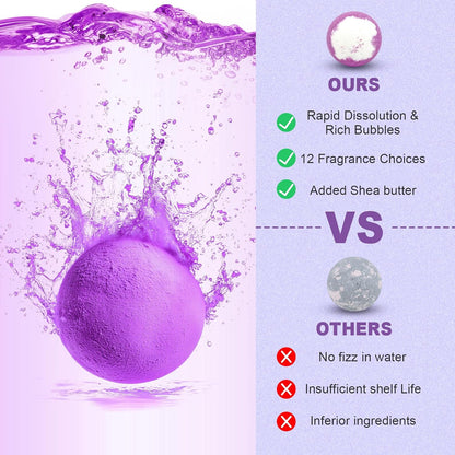 Bath Bombs for Women Gift Set 12 Pack Natural Relaxing Bath Bombs for Her，Aromatherapy Bubble Bath & Fizzy, Fathers Day Handmade Birthday Gifts for women Mom Gifts idea For wife/Teens, girlfriend,Kids