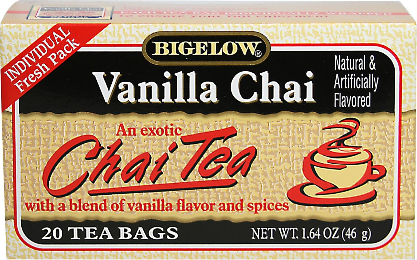 Bigelow Tea Black Tea 6 Flavor Variety Pack, Caffeinated Tea with Mint, Lemon, Constant Comment, English Teatime, Earl Grey, and Vanilla Chai, 20 Count Box (Pack of 6), 120 Total Tea Bags