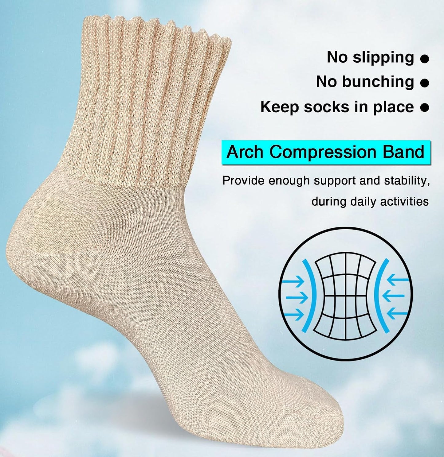 suaskk Womens Cozy Solid Thick Cushioned Thermal Crew Boot Socks 4 Pairs | Soft and comfortable, Arch Support, Non-Slip, Sturdy and durable
