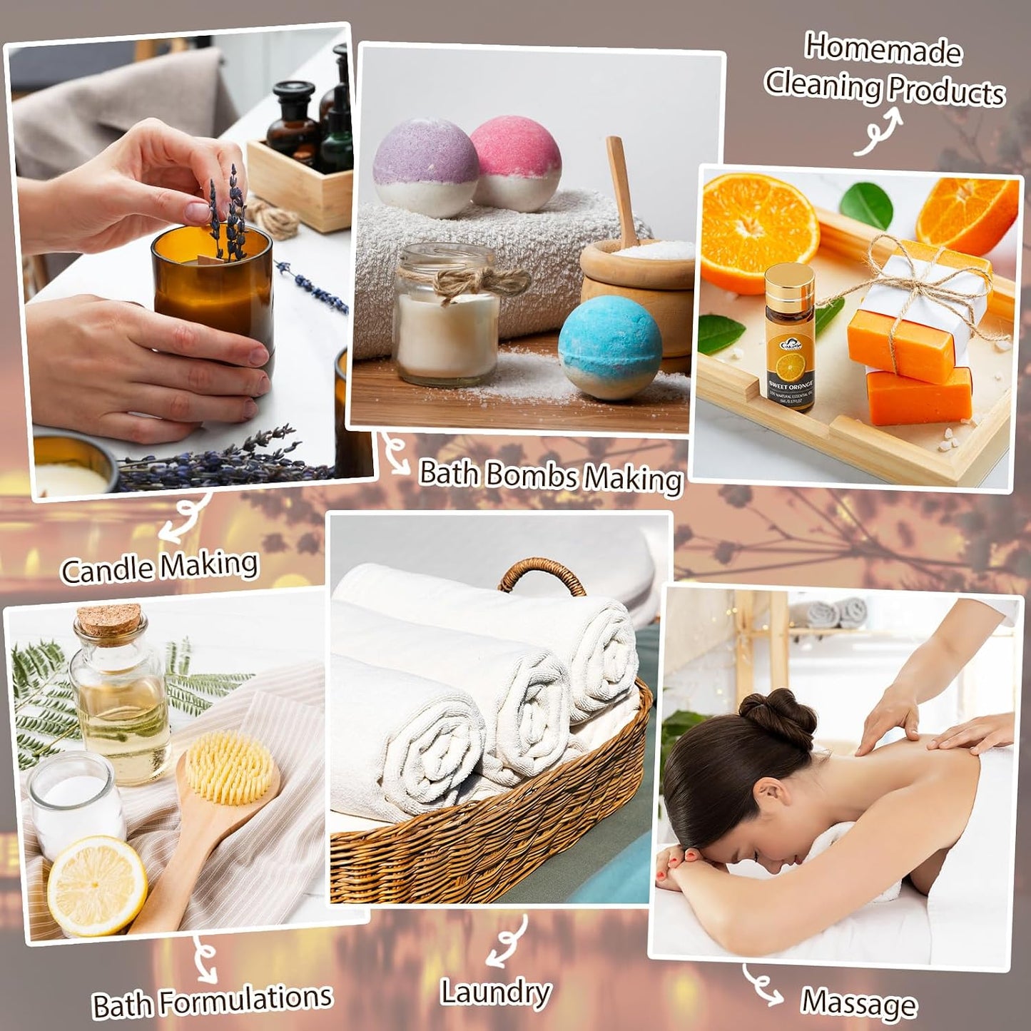 Essential Oil Set, 32 Pcs Fragrance Aromatherapy Oils for Skin, Diffusers, Home Care, Humidifier Laundry, Candle Making - Tea Tree, Sandalwood, Lavender, Vanilla, Eucalyptus and More(5mL)