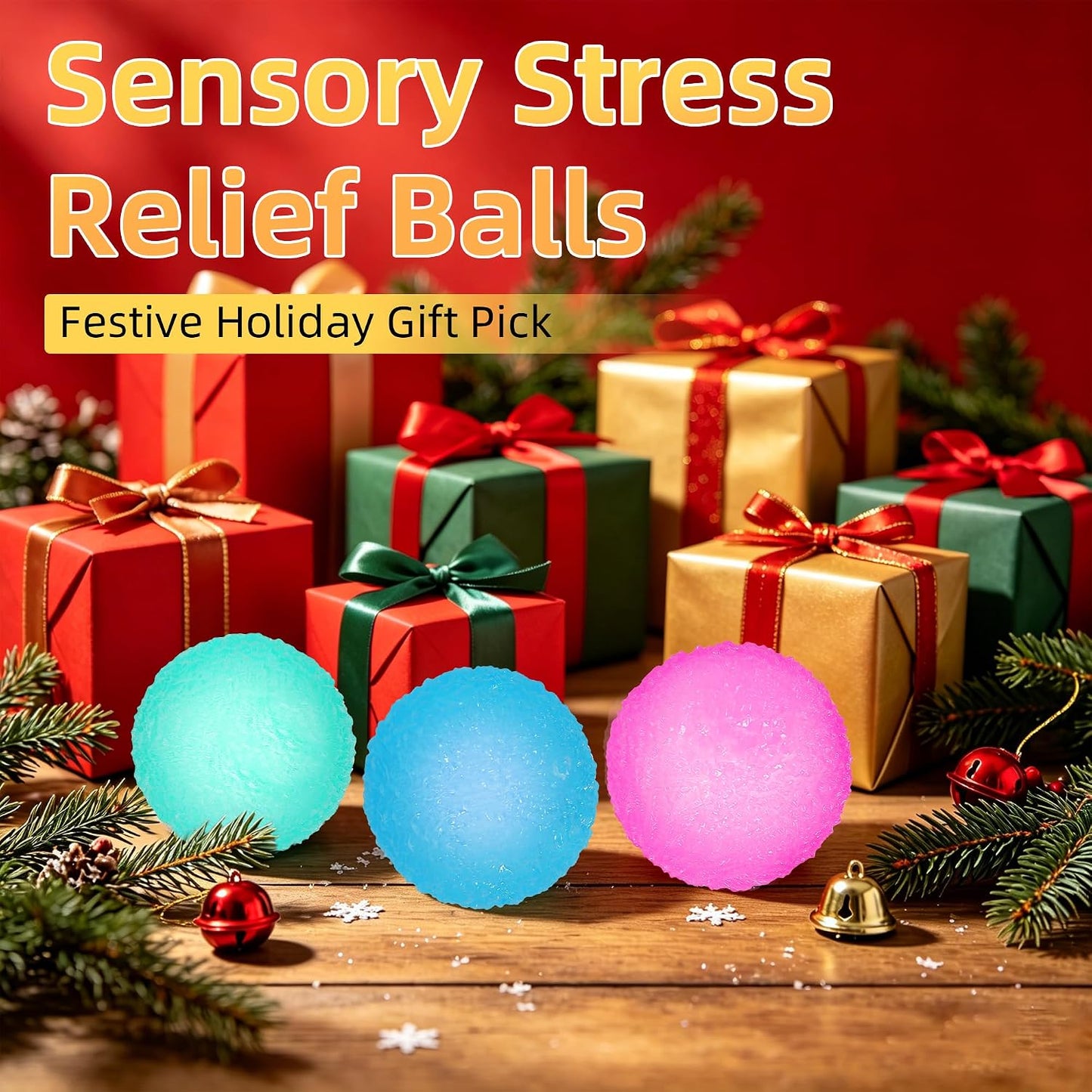 3pcs Squishy Textured Stress Balls Silky Soft Memory Gel Squeeze Balls Squishies Fidget Balls for Anxiety Relief Squishy Ball Sensory for Kids/Adults Hand Exercises 1.85inch