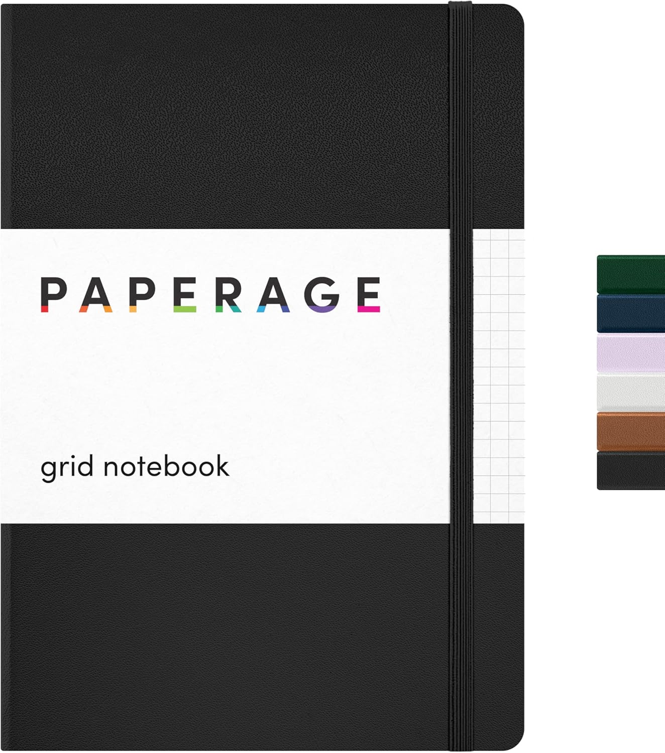 PAPERAGE Lined Journal Notebook, Hardcover Journal for Women & Men, 160 Pages, (5.6 in x 8 in), College Ruled Journaling Notebook for Work, School Supplies & Note Taking, (Black)