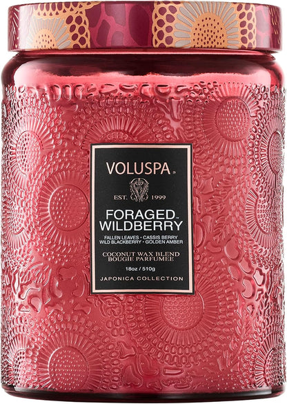 Voluspa Baltic Amber Candle, 18 oz, Coconut Wax Blend, Scented Candles for Home, 100 Hour Burn Time, Candle Jar