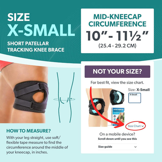 BraceAbility Patella Knee Brace for Women and Men - Patella Stabilizer Brace for Kneecap Dislocation, Patellofemoral Pain, Runners Knee, Tendonitis, MCL LCL Arthritis, Patellar Tendon, ACL (XS)