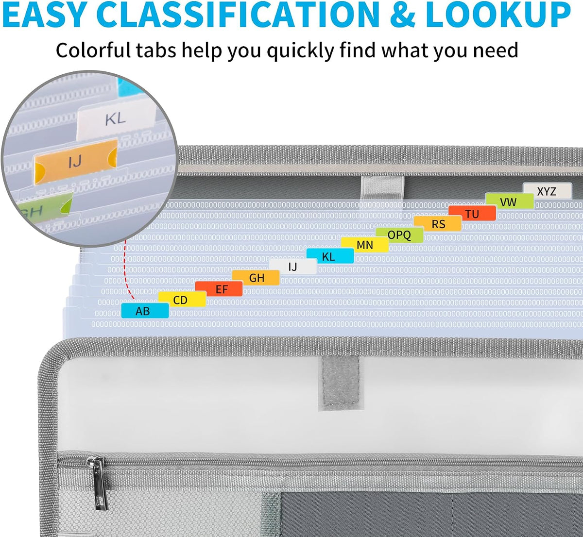 Important Document Organizer with Lock, Fireproof Accordion File Organizer