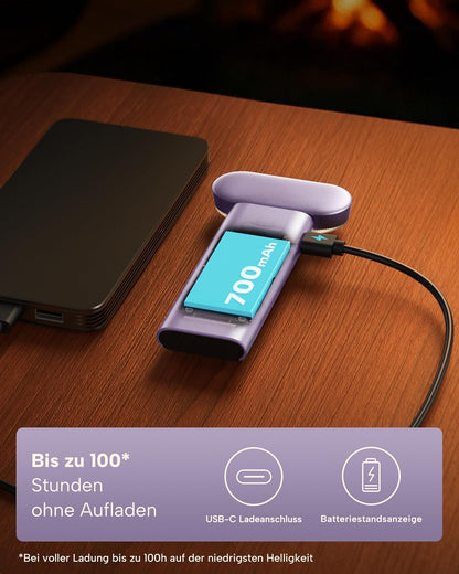 86lux Book Light, Rechargeable Reading Light for Book in Bed