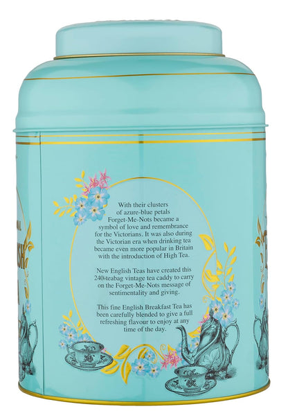 New English Teas Victorian Tea Tin with 240 English Breakfast Teabags