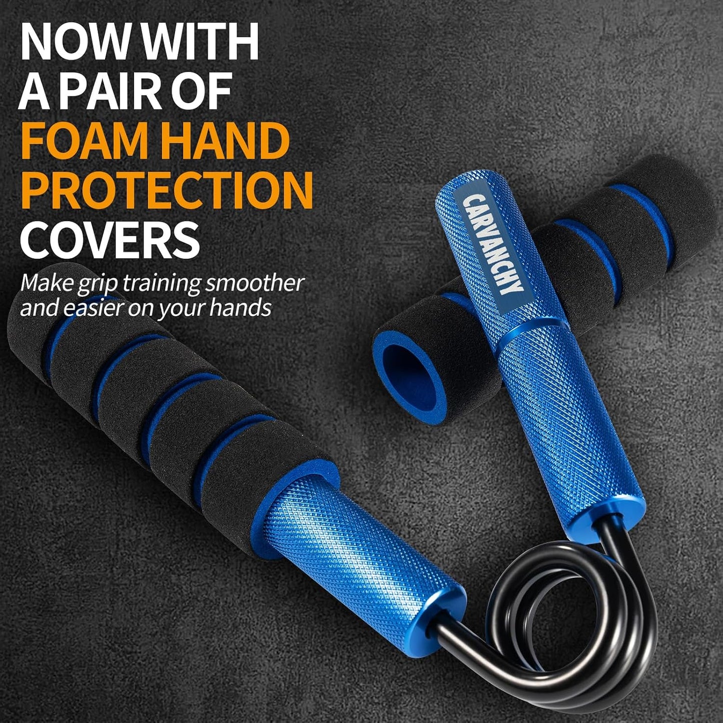 Grip Strength Trainer Set, 6 Pack, 50-350LB, Wrist Forearm Strengthener, Metal No Slip, Hand Grip Gripper Strengthener for Strength Training and Exercise, Hand Workout Squeezer Grip Strength