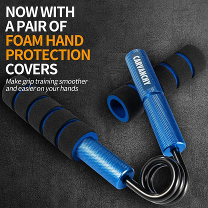 Grip Strength Trainer Set, 6 Pack, 50-350LB, Wrist Forearm Strengthener, Metal No Slip, Hand Grip Gripper Strengthener for Strength Training and Exercise, Hand Workout Squeezer Grip Strength