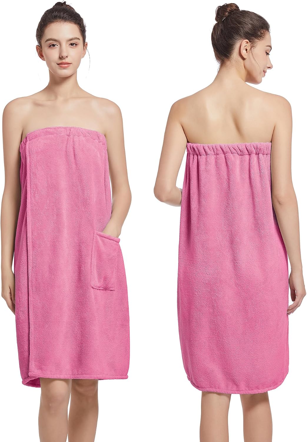 Women'S Soft Wrap Towel Full Length，Bath Robe After Shower Female Plush Long，Spa Bathrobes Lightweight With Pockets