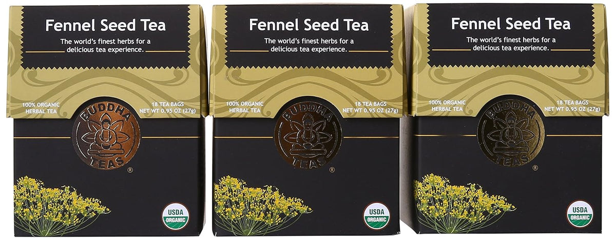 Buddha Teas Fennel Seed Tea, 18 Count (Pack of 6)