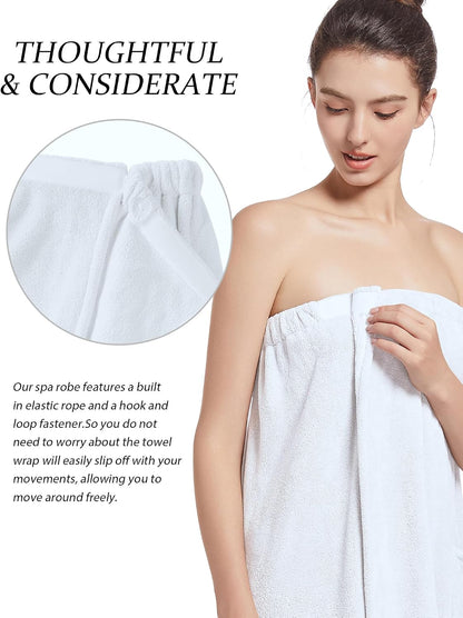 Women'S Soft Wrap Towel Full Length，Bath Robe After Shower Female Plush Long，Spa Bathrobes Lightweight With Pockets