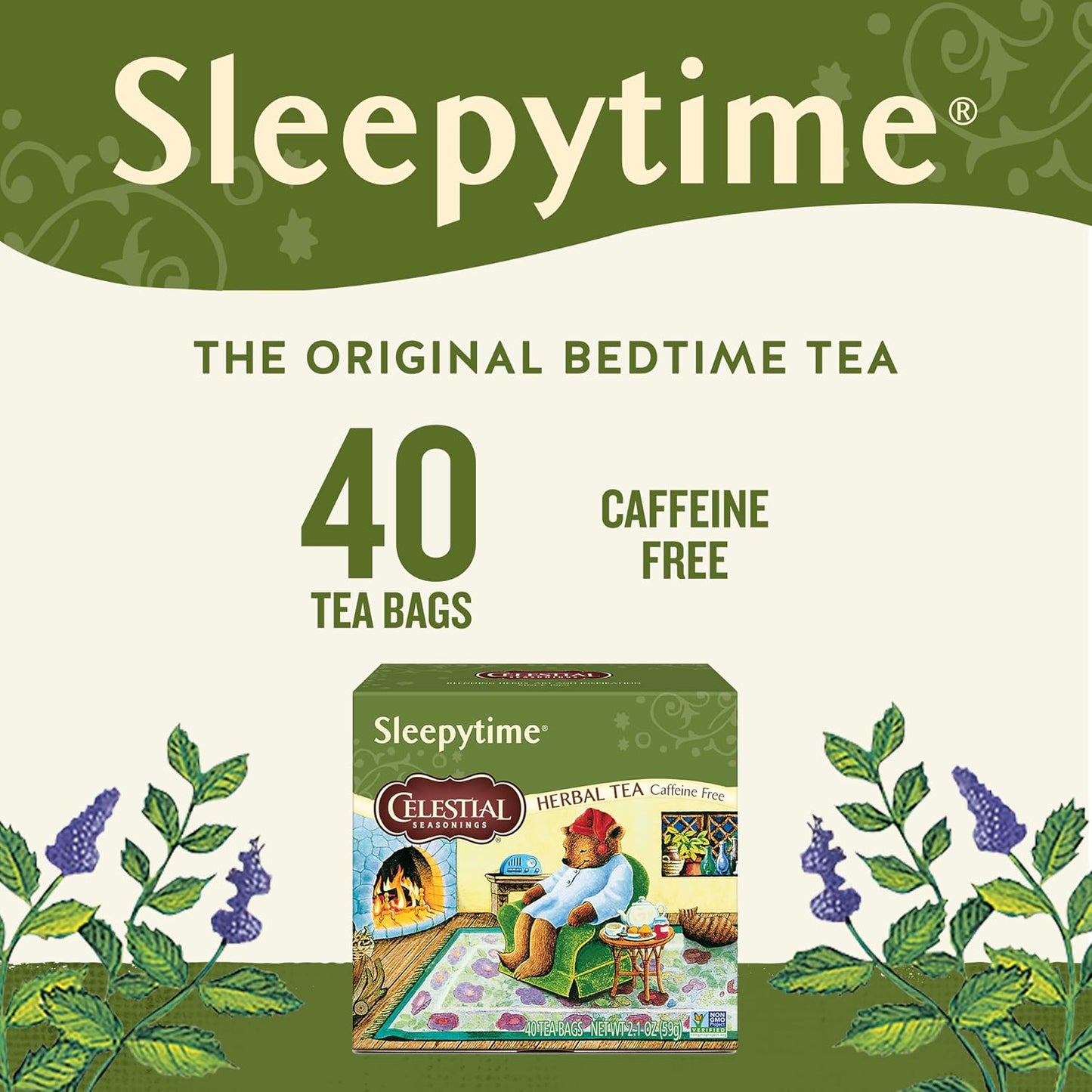 Celestial Seasonings Sleepytime Herbal Tea, Variety Pack - Caffeine Free Sleep Tea, 20 Tea Bags Per Box (Pack of 6)