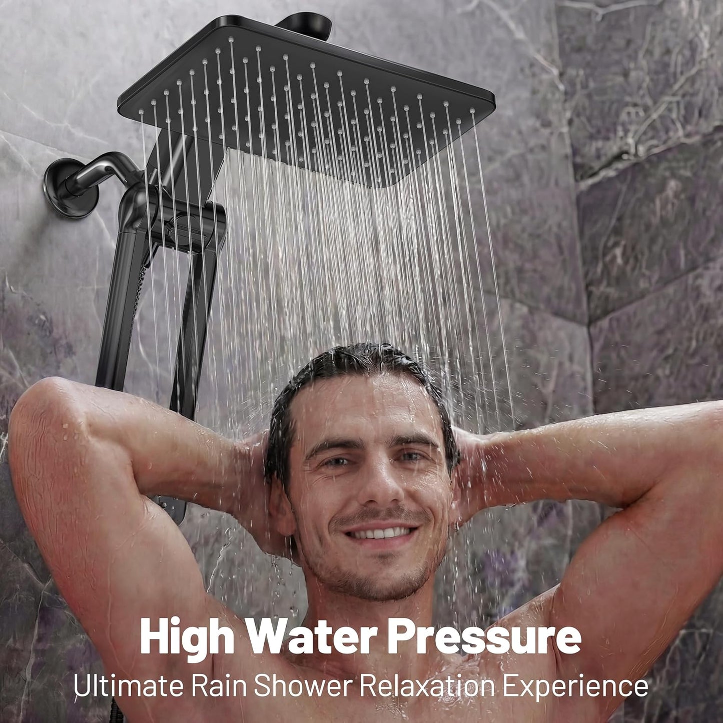 Dual Filtered Rainfall Handheld Showerhead Spray Combo with 7 Modes