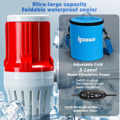 Ice Machine for Shoulder After Surgery, Portable Cold Therapy Machine for Shoulder, Ice Therapy for Recovery, Ideal for Sport Injuries, Pains Relief, Strain & Stiffness, Sprain Swelling