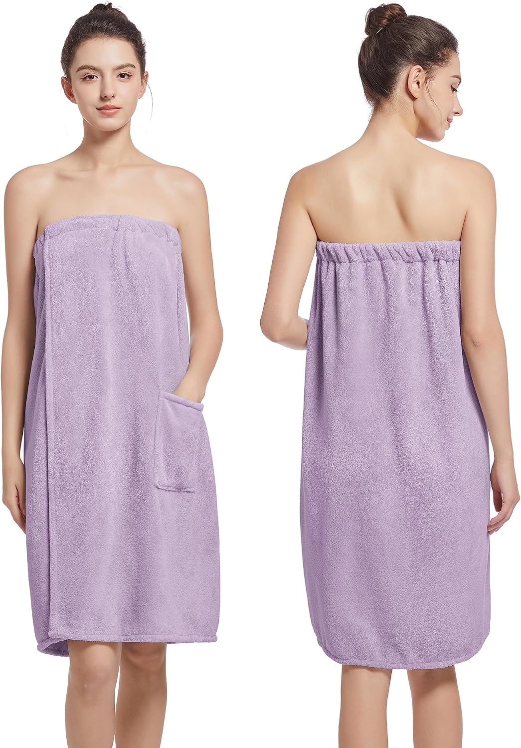 Women'S Soft Wrap Towel Full Length，Bath Robe After Shower Female Plush Long，Spa Bathrobes Lightweight With Pockets