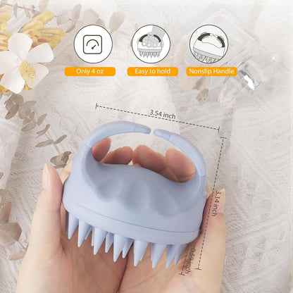 Sndyi Scalp Massager Shampoo Brush, Scalp Scrubber with Soft Silicone Bristles, Scalp Exfoliator for Dandruff Removal, Scalp Massager for Hair Growth, Wet Dry Hair Brush for Scalp Care, Green