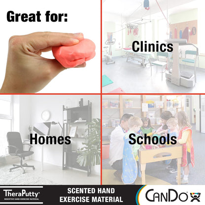 CanDo TheraPutty Scented Hand Exercise Putty for Rehabilitation, Exercises, Hand Therapy, Occupational Therapy, Cherry Red Soft 5lb
